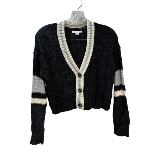 Women Striped V Neck Blue Sweater XXS American Eagle‎ - Picture 1 of 4